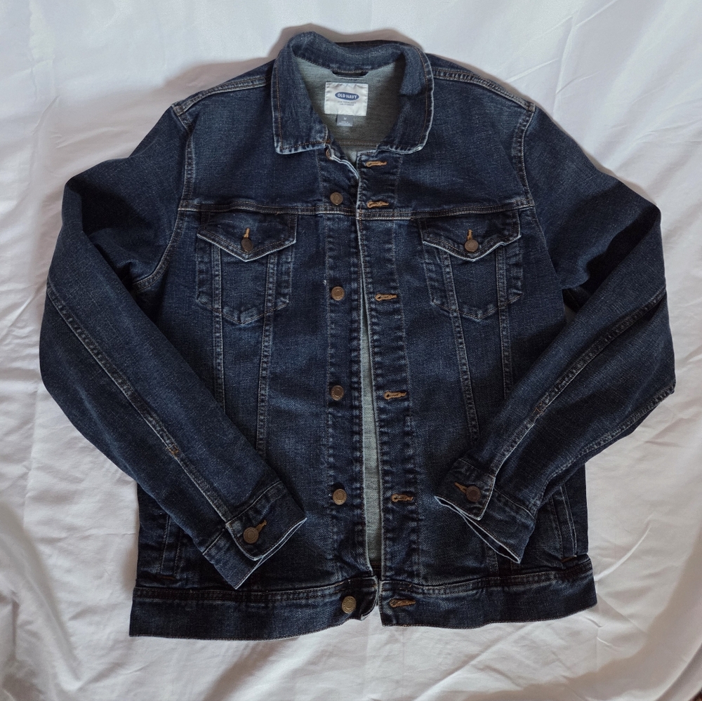 Old Navy Men's Dark Blue Denim Jacket